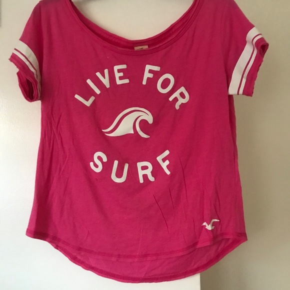 hollister pink t shirt